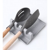 2020 New Silicone Kitchen Spoon Rest Bpa-free Spatula Rest Holder Heat Resistant Utensil Holder Silicone Ladle Spoon Rest