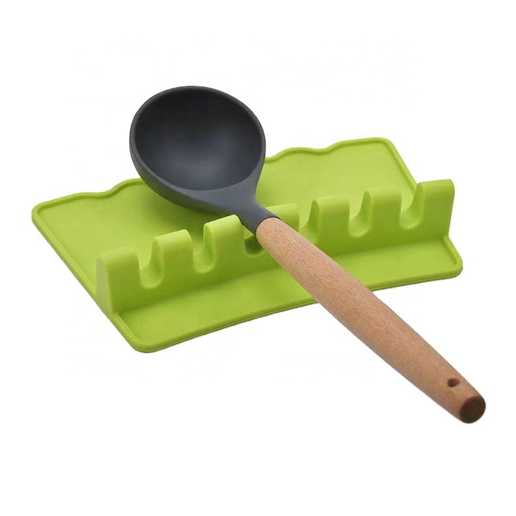 Silicone Kitchen Spatula Utensil Rest Holder Silicone Spoon Rest Holder