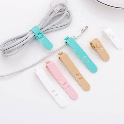 Mini Silicone Cable Twist Ties For Wire Management Reusable Fastening Earphone And Data Cable Wire Organizer Cord Straps