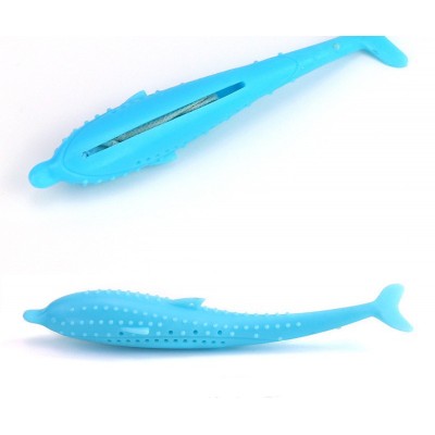 New product TPR teether cat toothbrush fish catnip toy easy to clean kitten kitty toy